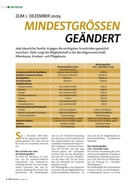 alles im blick - Die Landwirtschaftliche Sozialversicherung