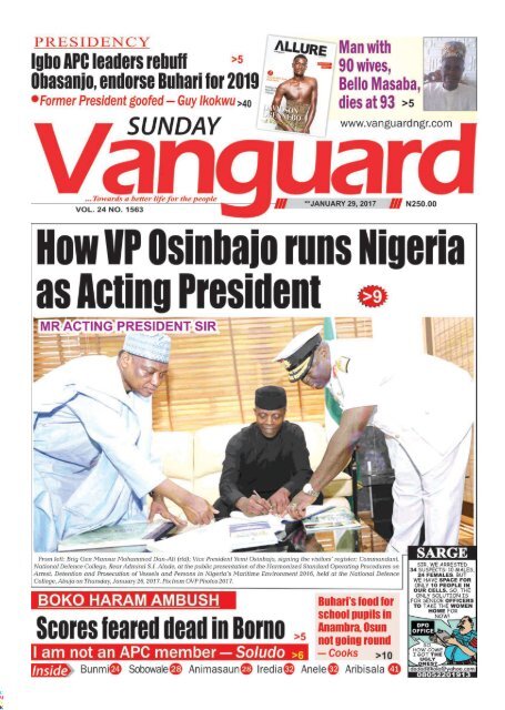 29012017 - How VP Osinbajo runs Nigeria as Acting President