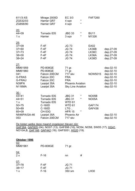 Hopsten movements 1960 - 2006 (.pdf-Datei) - Fluglehrzentrum F-4F