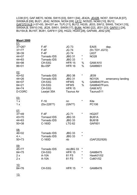 Hopsten movements 1960 - 2006 (.pdf-Datei) - Fluglehrzentrum F-4F