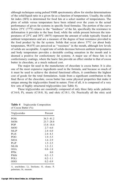 Food Lipids: Chemistry, Nutrition, and Biotechnology