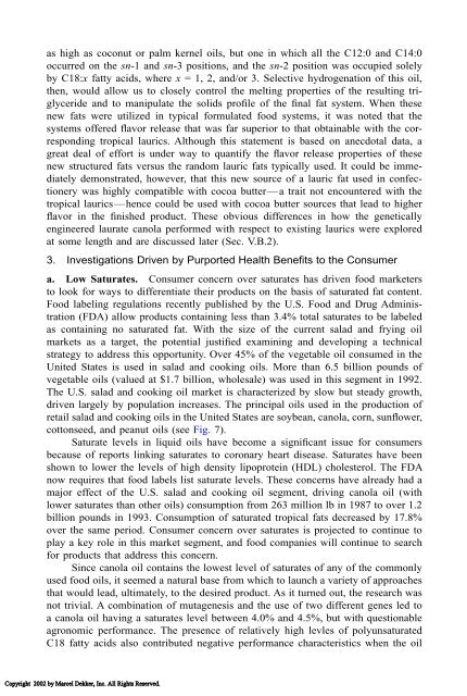 Food Lipids: Chemistry, Nutrition, and Biotechnology