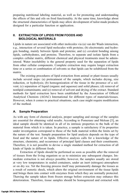 Food Lipids: Chemistry, Nutrition, and Biotechnology