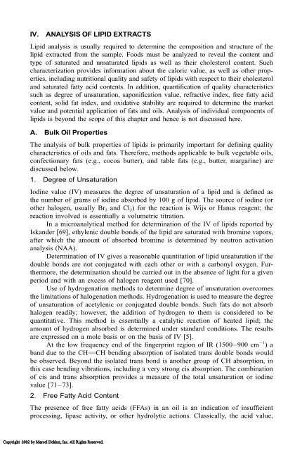 Food Lipids: Chemistry, Nutrition, and Biotechnology