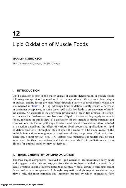 Food Lipids: Chemistry, Nutrition, and Biotechnology