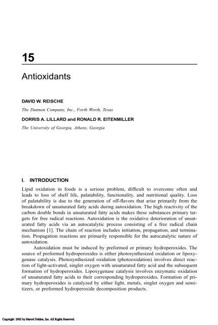 Food Lipids: Chemistry, Nutrition, and Biotechnology