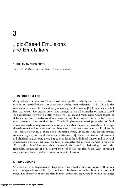 Food Lipids: Chemistry, Nutrition, and Biotechnology