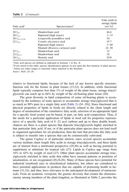 Food Lipids: Chemistry, Nutrition, and Biotechnology