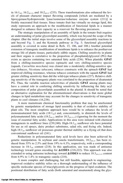 Food Lipids: Chemistry, Nutrition, and Biotechnology