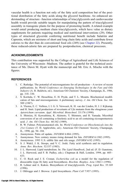 Food Lipids: Chemistry, Nutrition, and Biotechnology