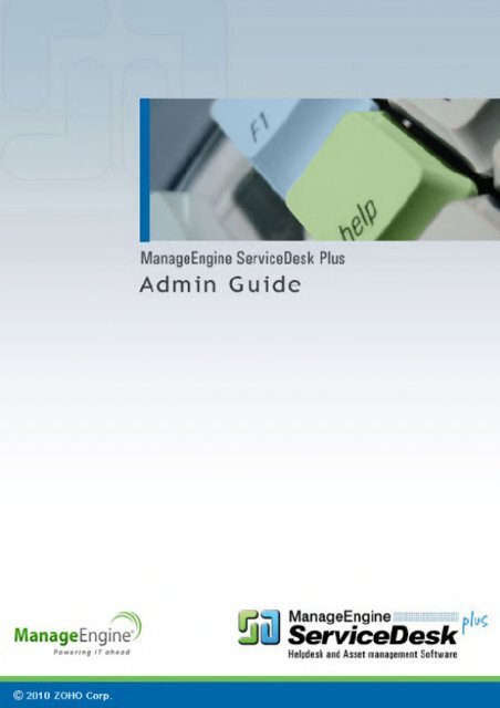 Manageengine Servicedesk Plus 8 0 Admin Guide