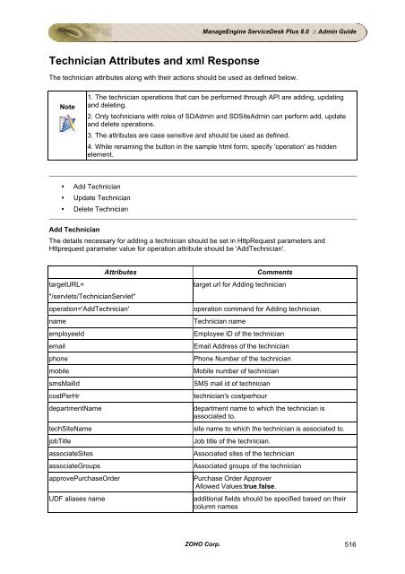 ManageEngine ServiceDesk Plus 8.0 :: Admin Guide