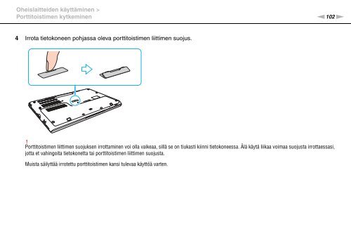 Sony VPCSE1S9E - VPCSE1S9E Istruzioni per l'uso Finlandese