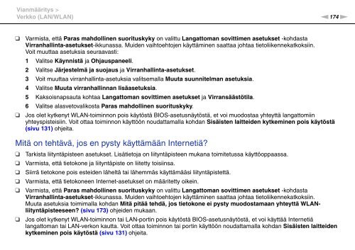 Sony VPCSE1S9E - VPCSE1S9E Istruzioni per l'uso Finlandese