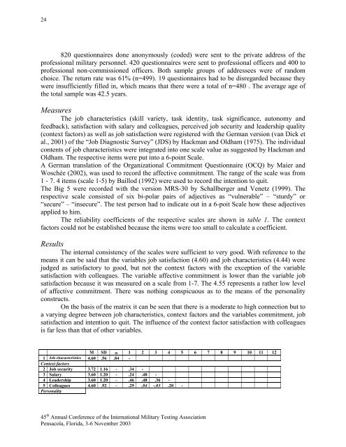 2003 IMTA Proceedings - International Military Testing Association