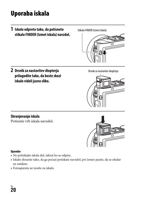 Sony DSC-RX1RM2 - DSC-RX1RM2 Istruzioni per l'uso Sloveno