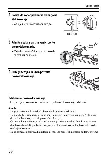 Sony DSC-RX1RM2 - DSC-RX1RM2 Istruzioni per l'uso Sloveno