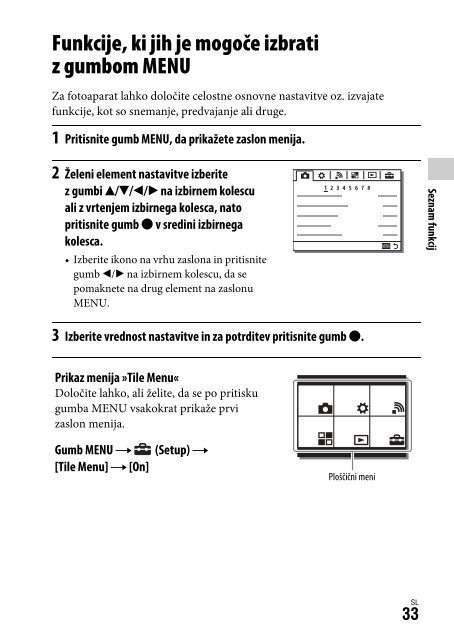 Sony DSC-RX1RM2 - DSC-RX1RM2 Istruzioni per l'uso Sloveno