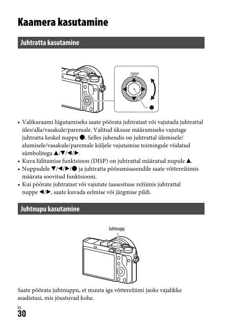 Sony DSC-RX1RM2 - DSC-RX1RM2 Istruzioni per l'uso Estone