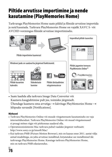 Sony DSC-RX1RM2 - DSC-RX1RM2 Istruzioni per l'uso Estone