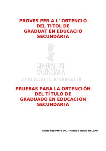 castellano - Conselleria d'Educació - Generalitat Valenciana