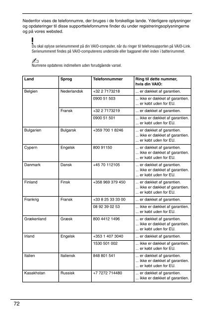 Sony VGN-SR4VR - VGN-SR4VR Documenti garanzia Svedese