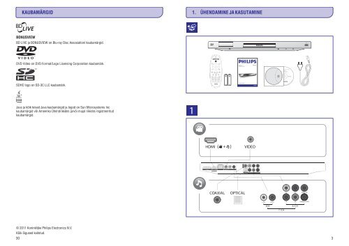 Philips 7000 series Lecteur Blu-ray / DVD - Mode d&rsquo;emploi - EST