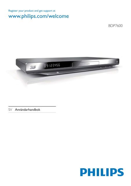 Philips 7000 series Lecteur Blu-ray / DVD - Mode d&rsquo;emploi - SWE