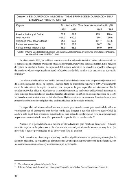 Situación educativa de América Latina y el Caribe, 1980-2000; 2001