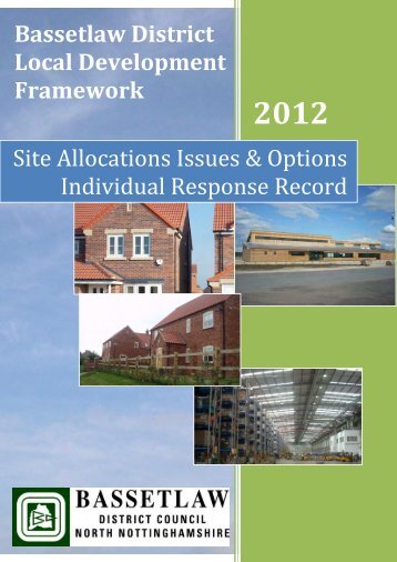 Bassetlaw District Local Development Framework 2012