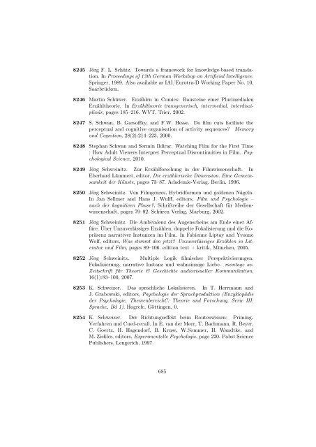 Bibliography in pdf form for 'reading' - Fachbereich 10 - Universität ...