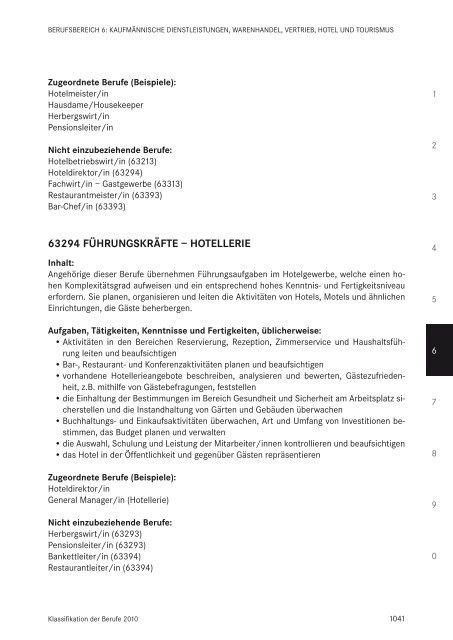 Klassifikation der Berufe 2010 - Statistik der Bundesagentur für Arbeit