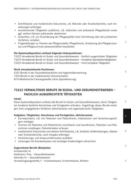 Klassifikation der Berufe 2010 - Statistik der Bundesagentur für Arbeit