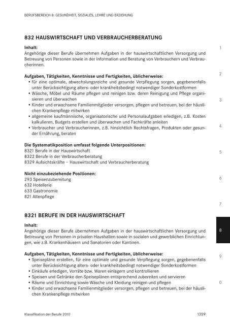 Klassifikation der Berufe 2010 - Statistik der Bundesagentur für Arbeit