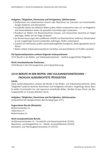 Klassifikation der Berufe 2010 - Statistik der Bundesagentur für Arbeit