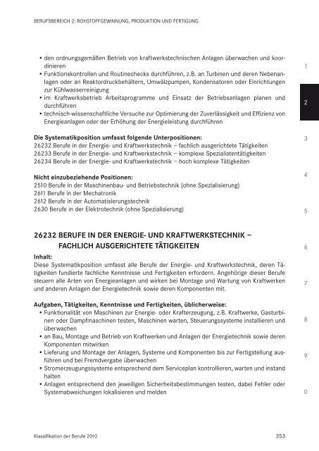 Klassifikation der Berufe 2010 - Statistik der Bundesagentur für Arbeit