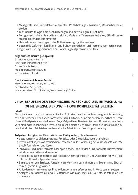 Klassifikation der Berufe 2010 - Statistik der Bundesagentur für Arbeit