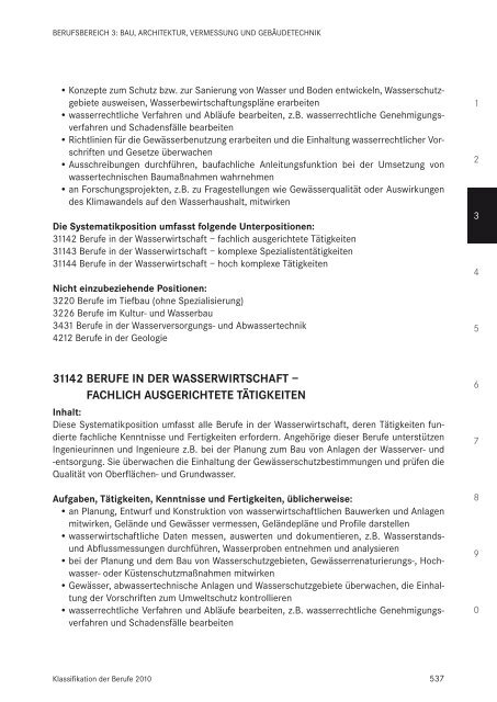 Klassifikation der Berufe 2010 - Statistik der Bundesagentur für Arbeit