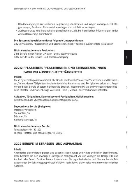 Klassifikation der Berufe 2010 - Statistik der Bundesagentur für Arbeit