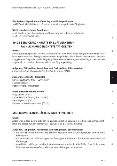 Klassifikation der Berufe 2010 - Statistik der Bundesagentur für Arbeit