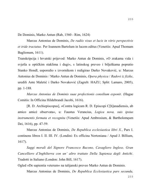 Å½anrovi hrvatske filozofske baÅ¡tine od 15. do 18. stoljeÄ‡a