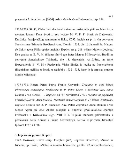 Å½anrovi hrvatske filozofske baÅ¡tine od 15. do 18. stoljeÄ‡a