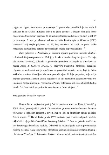 Å½anrovi hrvatske filozofske baÅ¡tine od 15. do 18. stoljeÄ‡a