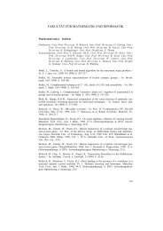 FAKULTÄT FÜR MATHEMATIK UND INFORMATIK