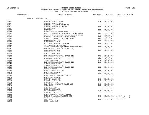 Mnth Index Collateral - Flight Standards Service - Civil Aviation ...