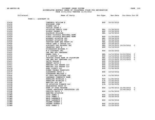 Mnth Index Collateral - Flight Standards Service - Civil Aviation ...