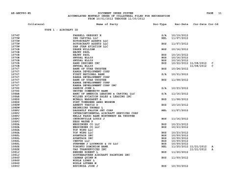 Mnth Index Collateral - Flight Standards Service - Civil Aviation ...