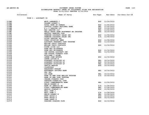 Mnth Index Collateral - Flight Standards Service - Civil Aviation ...