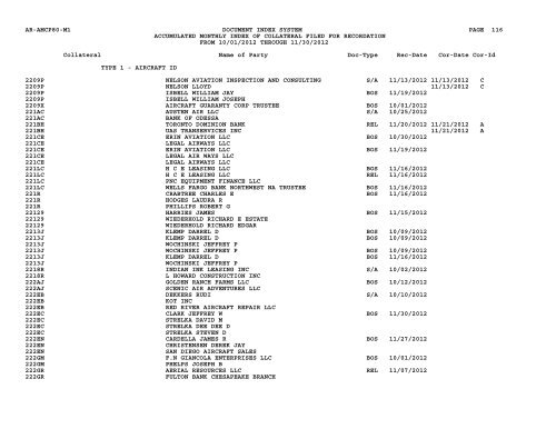 Mnth Index Collateral - Flight Standards Service - Civil Aviation ...