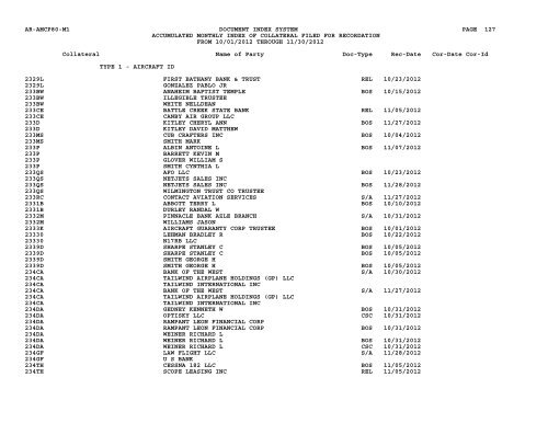 Mnth Index Collateral - Flight Standards Service - Civil Aviation ...